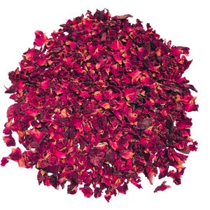 Usos culinários, para chás e cuidados com a pele! Pétalas de Rosa Vermelha Secas - Rosa Centifolia a Granel | Pétalas de Rosa Secas Comestíveis de Qualidade Alimentar