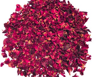 Dried Red Rose Petals: Food Grade Rosa Centifolia for Tea, Skincare