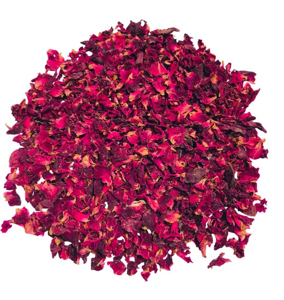 Dried Red Rose Petals: Food Grade Rosa Centifolia for Tea, Skincare