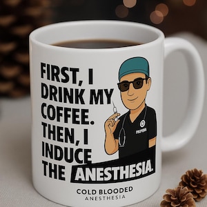 Cold Blooded Anesthesia Mug Propofol Edition | CRNA Coffee Gift  Funny Medical Cup for Anesthesiologists and Nurses