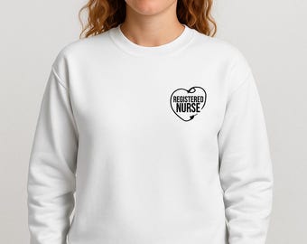 Estetoscopio de manga larga con diseño de corazón limpio para enfermeras registradas, regalo unisex.