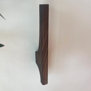 Large Mid-Century Modern Wood Wall Hook | Handmade Solid Walnut, Oak, White Oak | Modern, Scandinavian, MCM Coat, Bag & Towel Hanger
