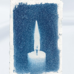 Candle Cyanotype Sun Print