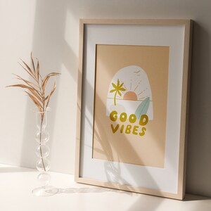 Good Vibes Graphic Beach Print Ideal Gift for Family & Friends Birthday,Anniversary, Wedding,Just Because,Thinking of You,Mother's Day image 3