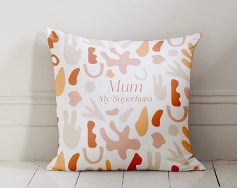 Personalised Mother's Day abstract cushion, home decor, love you, miss you