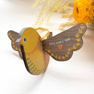 Personalised 'Baby's first Easter chick' Wooden Decoration Gift Gift for Friends & Family Long Distance,Thinking of You,Easter image 1