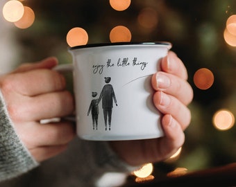 Enjoy The Little Things Personalised Mindful Ceramic Mug|Gift for Family & Friends| Just Because, Thinking of You, Friendship, Love