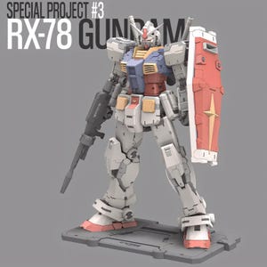 RX-78 Gundam STL Figure | Legendary Mecha 3D Print Model | Gunpla STL Kit Fan Art | Printable Mobile Suit Robot Stl