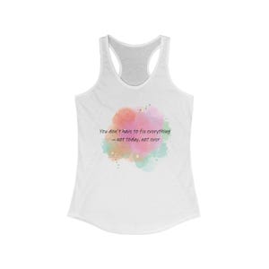 Inspirational Women&#39;s Racerback Tank, Motivational Workout Top, Summer Activewear, Gift for Her, Positive Vibes Apparel