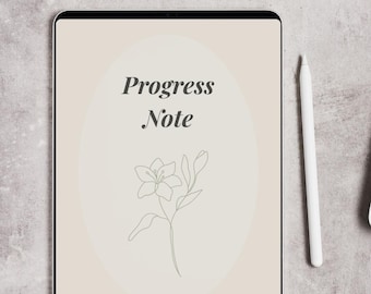 Progress Notes Template | Therapist Worksheet for Organized, Clear Clinical Documentation