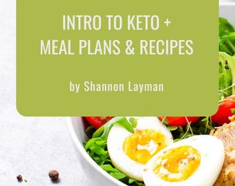 Plan de comidas keto y guía de recetas / Plan de comidas de 7 días + Recetas keto fáciles / Descarga digital instantánea