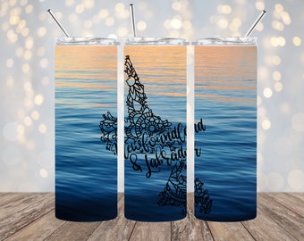 Terranova e Labrador 20 oz Skinny Sublimation Tumbler Wrap Download digitale, download immediato