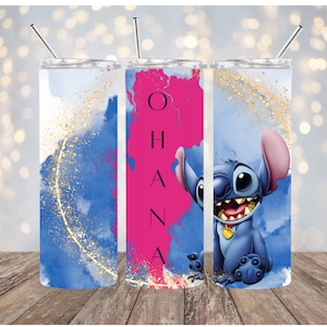 Ohana Stitch 20 oz mager sublimatie Tumbler Wrap digitale download, direct downloaden