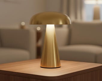 LED-nattlampa med svampmotiv – uppladdningsbar sängbordslampa