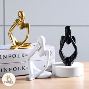 Nordic Sitting Figurine For Home Decor | Minimalist Abstract Sculpture | Modern Shelf Decor | Desk Art Decor | Decorative Art Piece