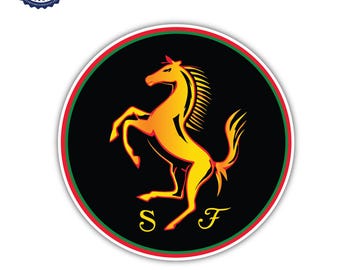 Calcomanía de vinilo con el logotipo de Scuderia de Italia para parachoques de coche, camión, garaje, ventana, vinilo sin burbujas.