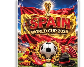 Vinilo adhesivo de fútbol de España para el Mundial 2026 – Sin burbujas, resistente al agua.