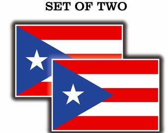 Calcomanía de vinilo con la bandera de Puerto Rico para auto, camioneta y ventana, sin burbujas.