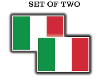 Calcomanía de vinilo con la bandera italiana para coche, camión y ventana (sin burbujas)