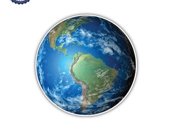 Vinilo adhesivo del Planeta Tierra: para coche, camión y ventana (sin burbujas)