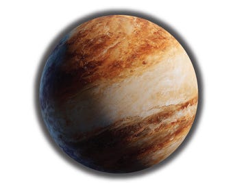 Pegatina de vinilo del planeta Venus de la NASA: calcomanía para coche, portátil o ventana (sin burbujas)