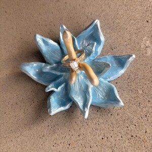 Ceramic Flower Jewelry Dish/ Ring Holder