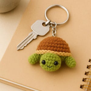 Schildkröte Häkelanleitung PDF | Anfängerfreundlicher Amigurumi Schlüsselanhänger DIY