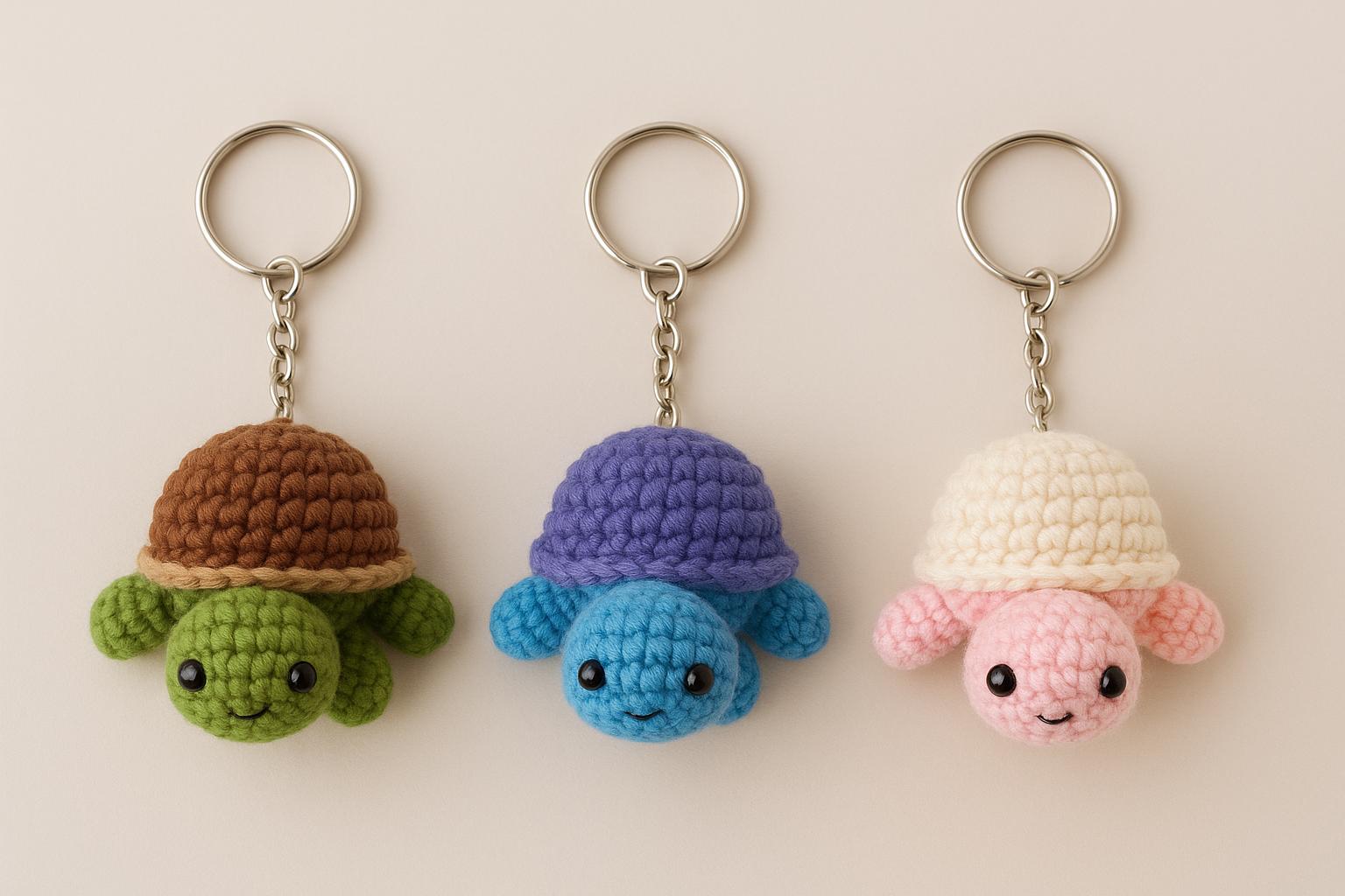 Turtle Crochet Pattern PDF | Beginner-friendly Amigurumi Keychain