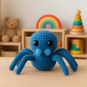 Crochet Spider Amigurumi Pattern PDF | Easy Plush Toy Halloween Decor