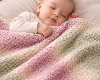 One Skein Crochet Blanket Pattern | Beginner Friendly  | Easy Baby Pattern | Modern Throw PDF