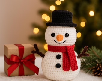 Cozy Snow Friend Crochet Pattern PDF | Amigurumi Snowman