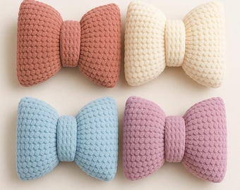 Bow Pillow Crochet Pattern PDF for Beginners • Velvet Cushion Tutorial • Instant Download