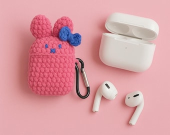 Plush AirPod 4 Case Crochet Airpods Pro Case Cute Bunny AirPod