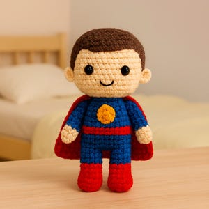 Superhero Crochet Doll Pattern | Amigurumi PDF Tutorial | Beginner Friendly DIY Toy Pattern