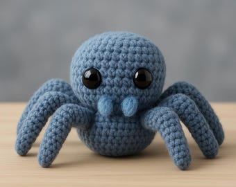Crochet Spider Amigurumi Pattern PDF | Easy Plush Toy Halloween Decor