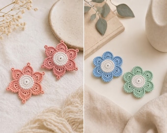 Crochet Flower Pattern PDF – Shell Petal Blossom | Beginner Easy | 6 Petal | Instant Download