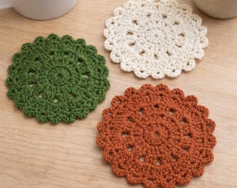 Mandala Crochet Coaster Pattern, Beginner-Friendly PDF, Easy Crochet Tutorial, Instant Download