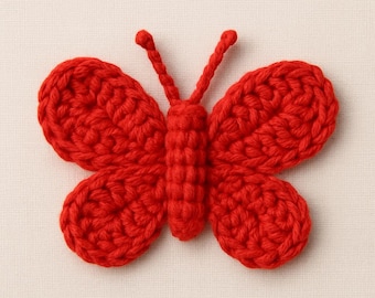 Crochet Butterfly Pattern: Easy Amigurumi Appliqué (PDF Download)