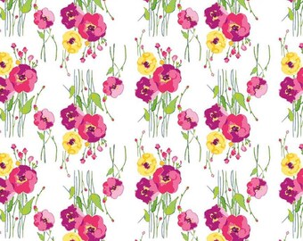 Lila Tueller for Riley Blake Designs - Fruitful Pleasures - Floral in White - Cotton Fabric