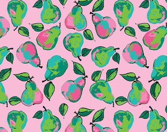 Lila Tueller for Riley Blake -Berkshire Garden - Pears Pink - C6842 Pink - 100% cotton fabric - LAST YARD