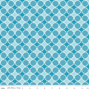 Lila Tueller for Riley Blake Designs SPLENDOR Geometric in Blue Cotton Fabric End Of Bold image 1