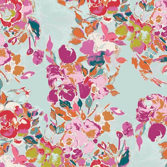 Vintage Floral Algodón Picot sesgo-cream//cream