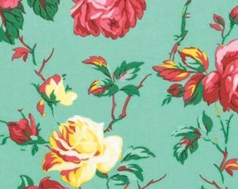 Verna Mosquera for Free Spirit - Fruta y Flor - Cottage Rose - Mint - PWVM141 - Rare