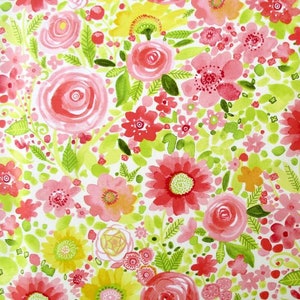 Clearance - Clothworks - FRESH PICKED-  Sue Zipkin - Y2366-55 Multi Pastel - Rare - HTF - Cotton Fabric