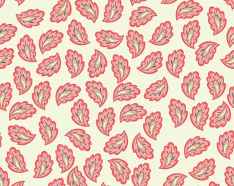 Emily Taylor for Riley Blake Designs - VINTAGE VERONA - Vintage Paisley in Coral - 1 Yard