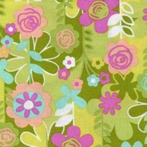 CLEARANCE - Erin McMorris Weekends - Gardenwalk in Grass - Cotton Fabric - RARE FIND