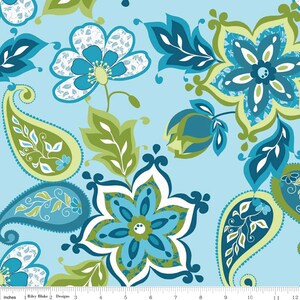 Lila Tueller for Riley Blake Designs SPLENDOR Geometric in Blue Cotton Fabric End Of Bold image 2