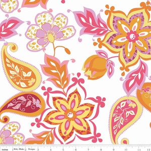 Lila Tueller for Riley Blake Designs SPLENDOR Geometric in White Pink Cotton Fabric RARE image 2