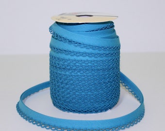 Topaz Crochet edge bias tape, crochet bias tape, lace bias tape, topaz bias tape, solid bias tape,  (No. 60)