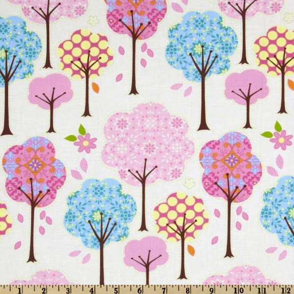 HTF - Dena Designs - Pretty LITTLE THINGS - Trees in Cream - 1 Yard - Cotton Fabric